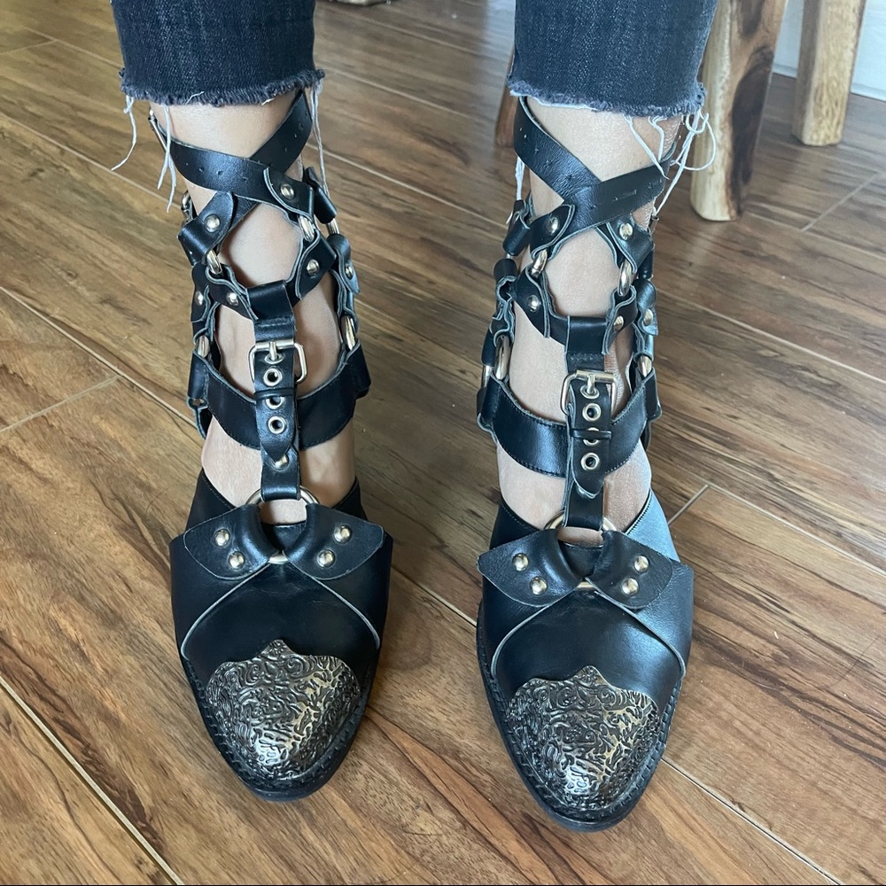 Jeffrey Campbell Temeku Black Leather Boots